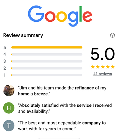 screenshot of google review page